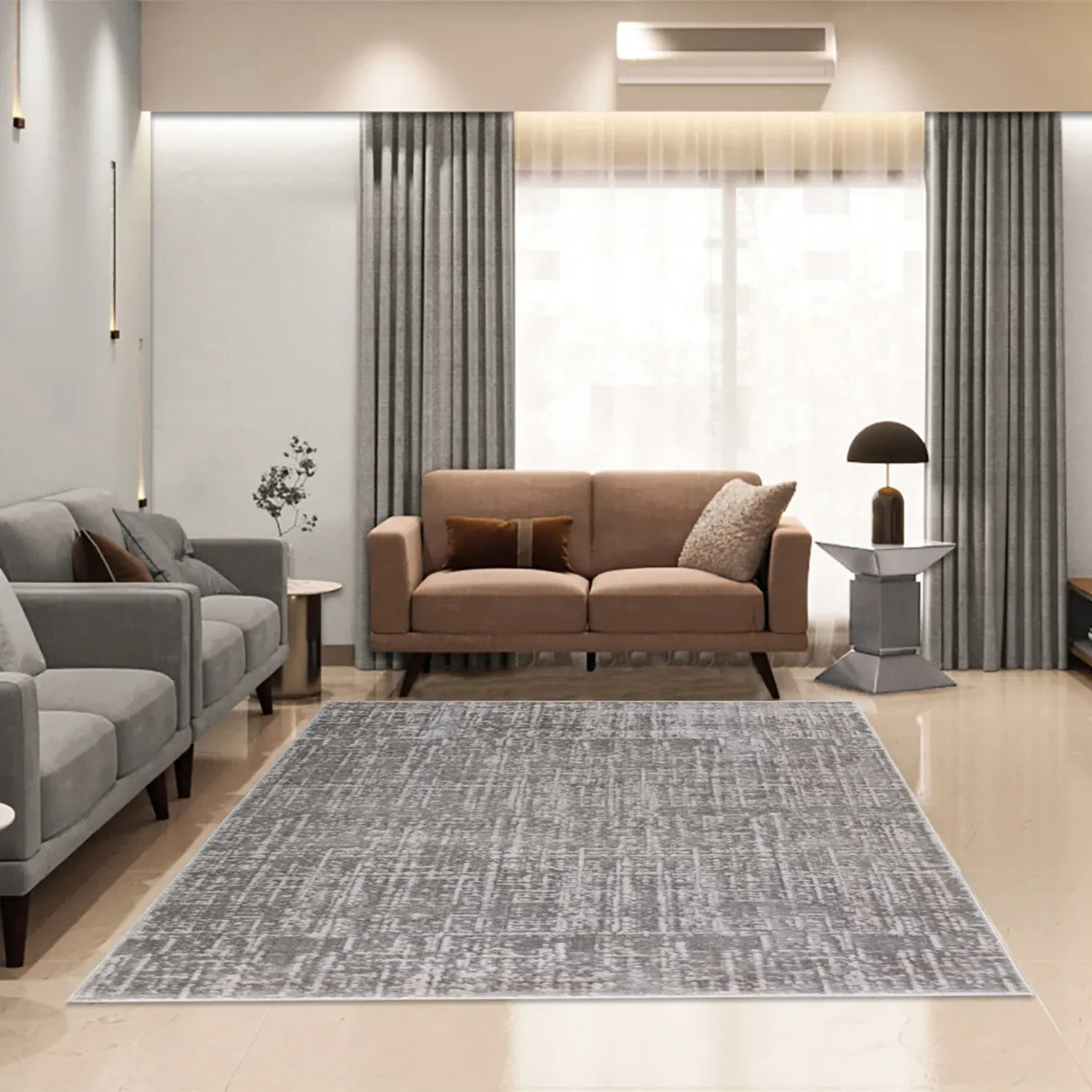 Eden Texture Rug - Grey