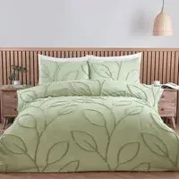Eden Tufted Double Duvet Set - Sage