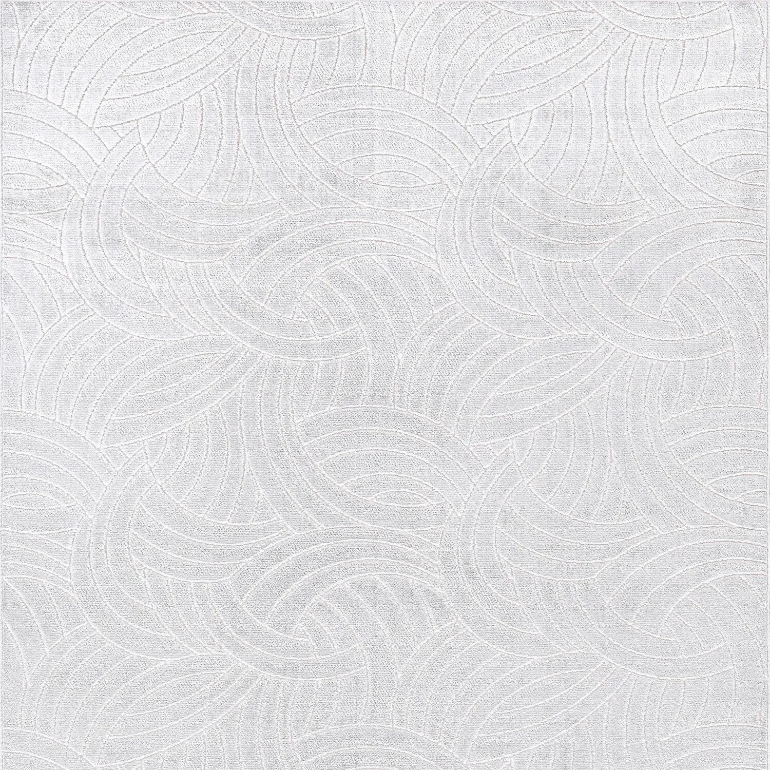 Eglomise Curve Lines Rug - Cream