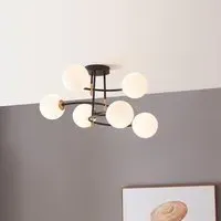 Elara 6 Light Ceiling Fitting - Black, Metal