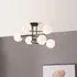 Elara 6 Light Ceiling Fitting - Black, Metal