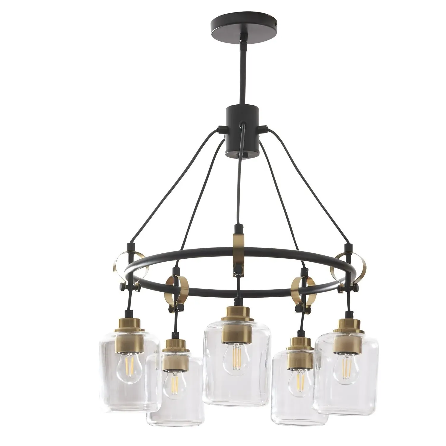 Elba 5 Light Ceiling Fitting - Black