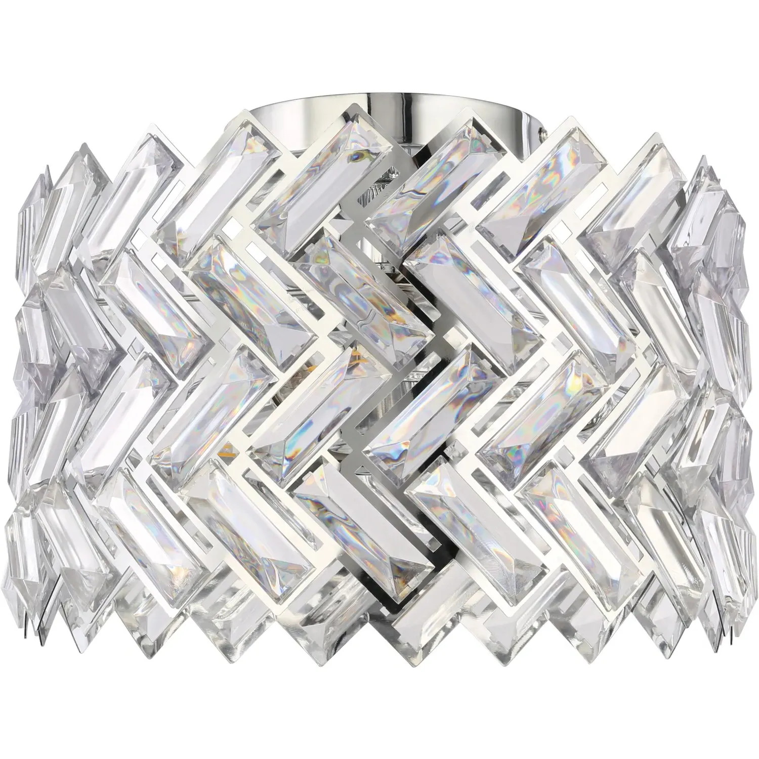 Eleanor Flush Ceiling Fitting - Silver