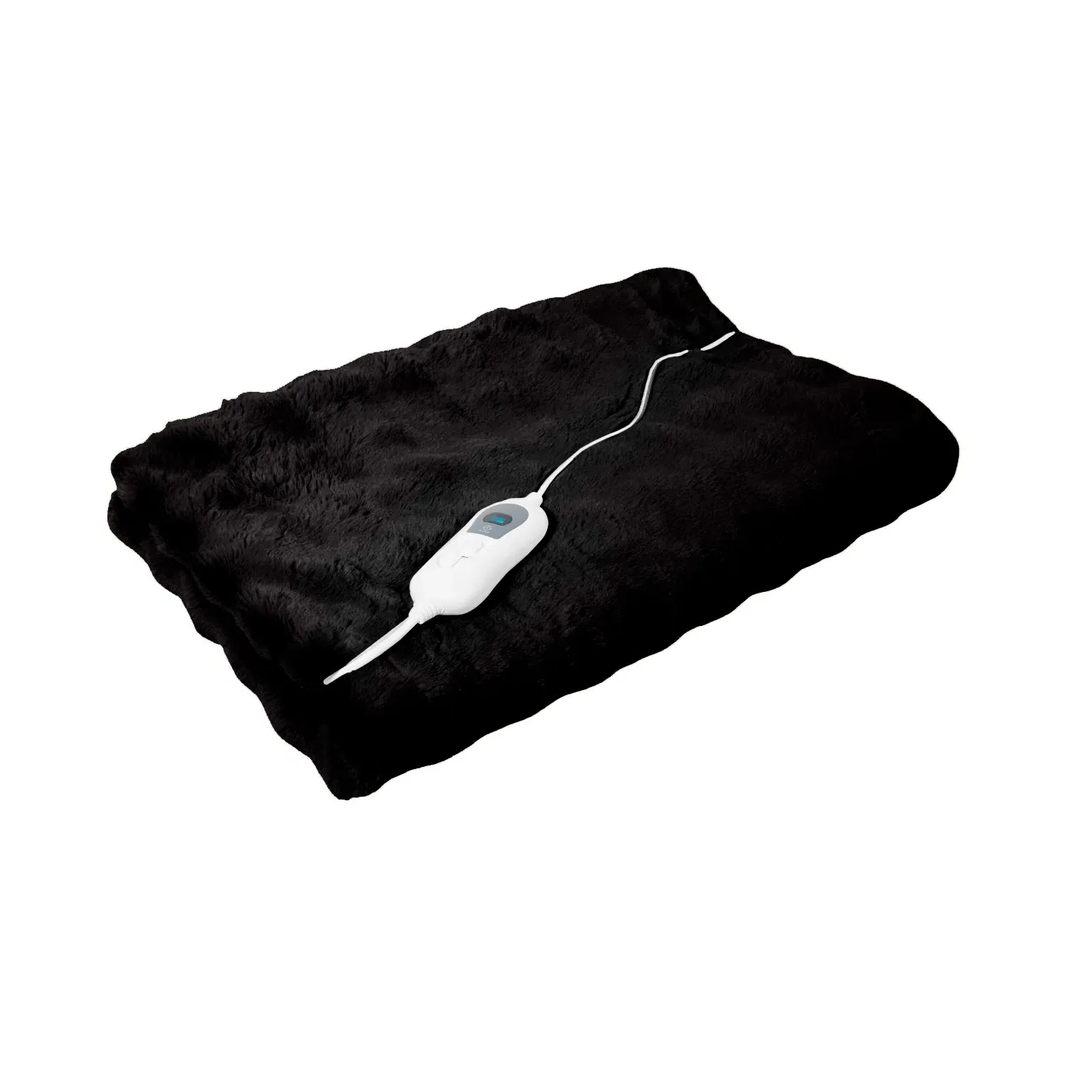 Electric Faux Fur Throw - Black
