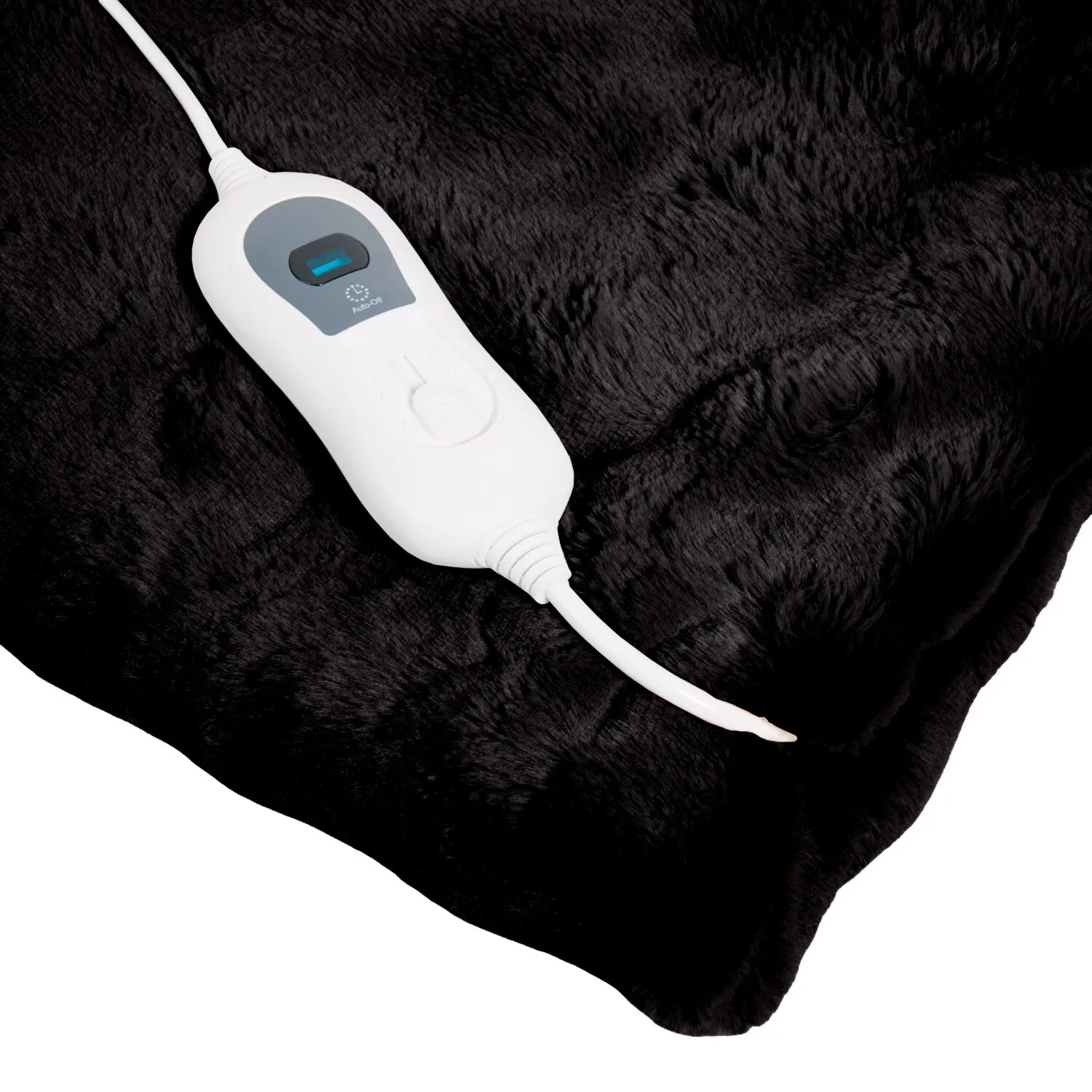 Electric Faux Fur Throw - Black