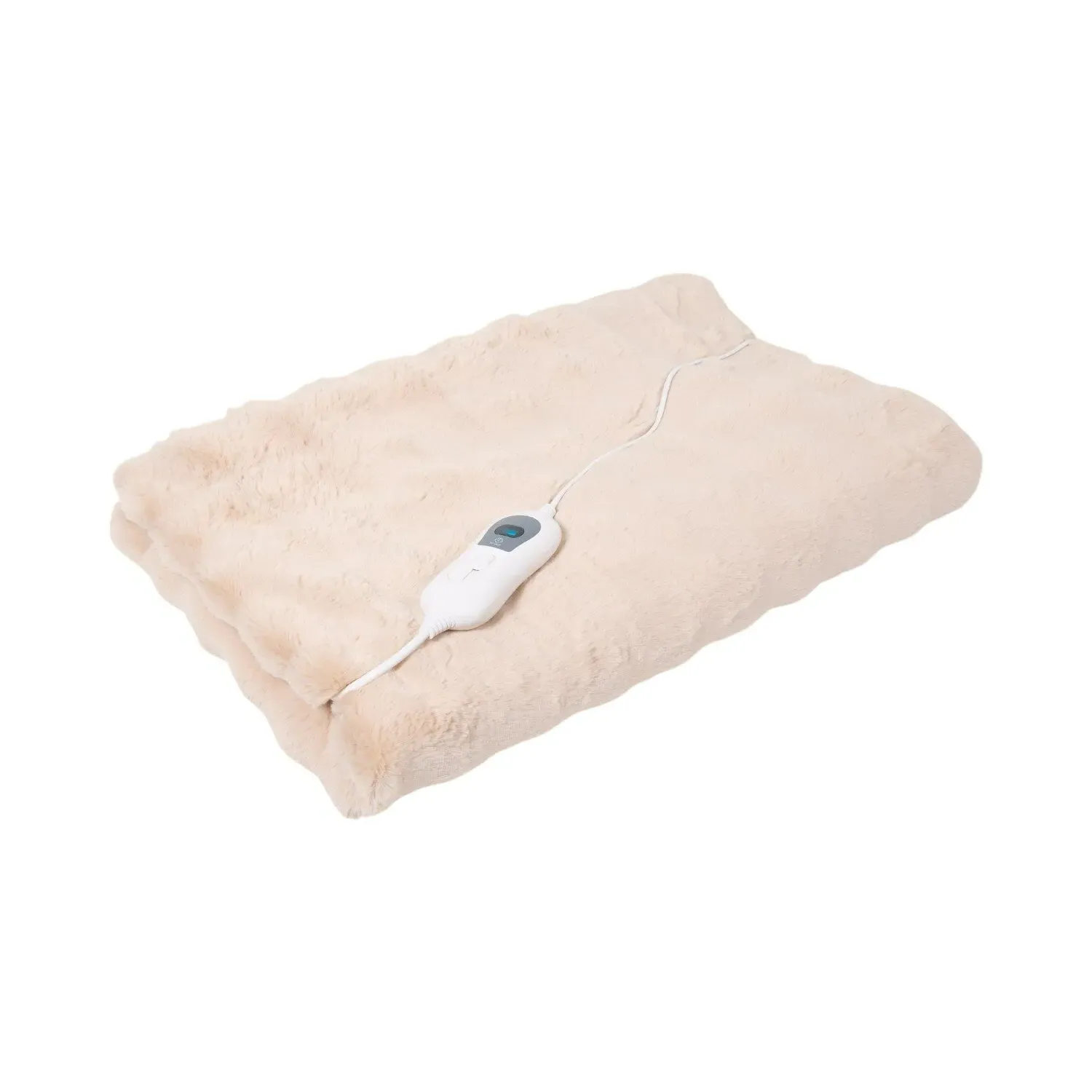 Electric Faux Fur Throw - Champagne