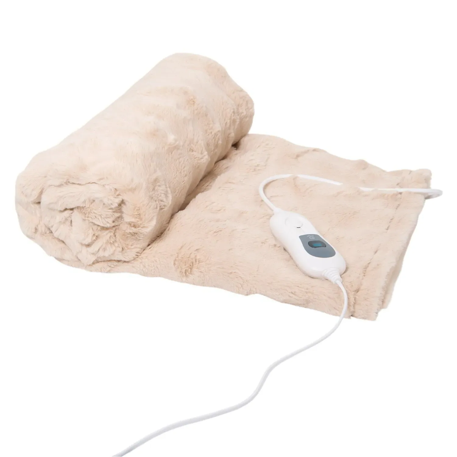 Electric Faux Fur Throw - Champagne