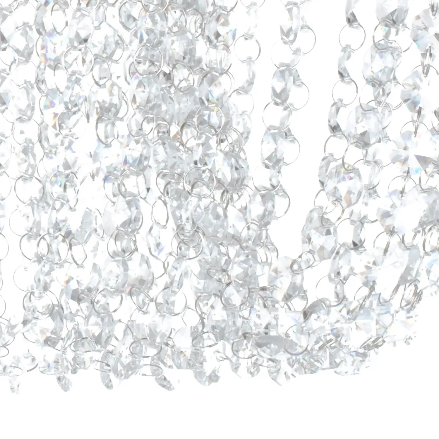 Elegance Crystal 6 Light Ceiling Fitting - Silver