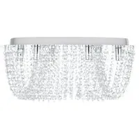 Elegance Crystal 6 Light Ceiling Fitting - Silver