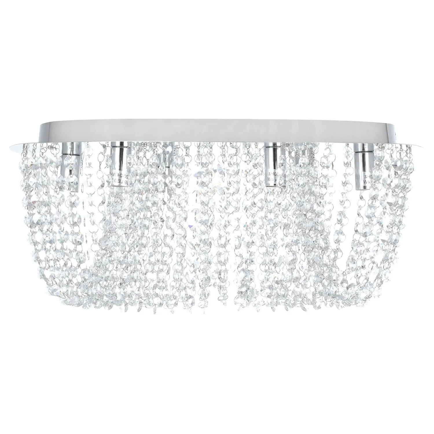 Elegance Crystal 6 Light Ceiling Fitting - Silver image