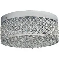 Elements Crystal Flush Ceiling Light - Chrome