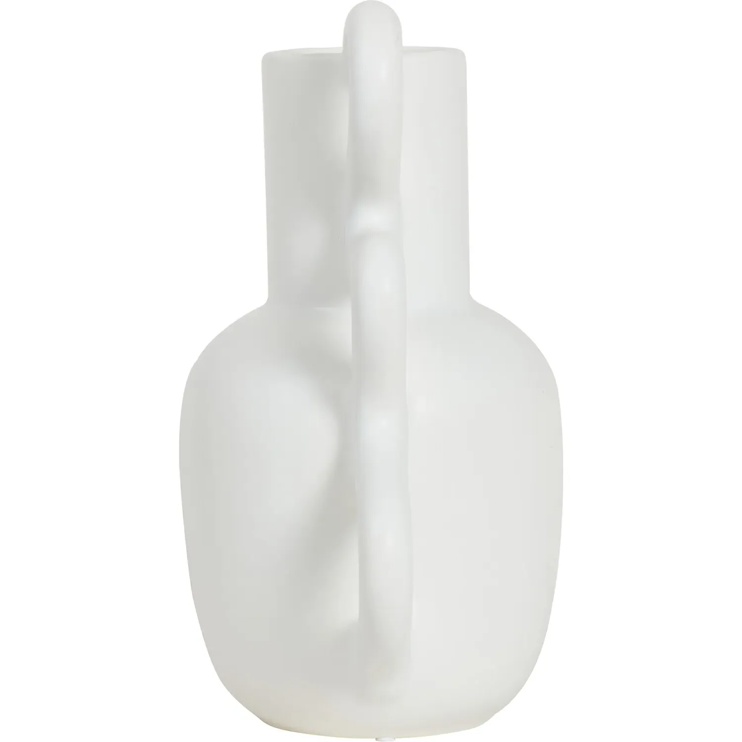 Elise Abstract Handle Vase - White