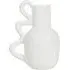 Elise Abstract Handle Vase - White
