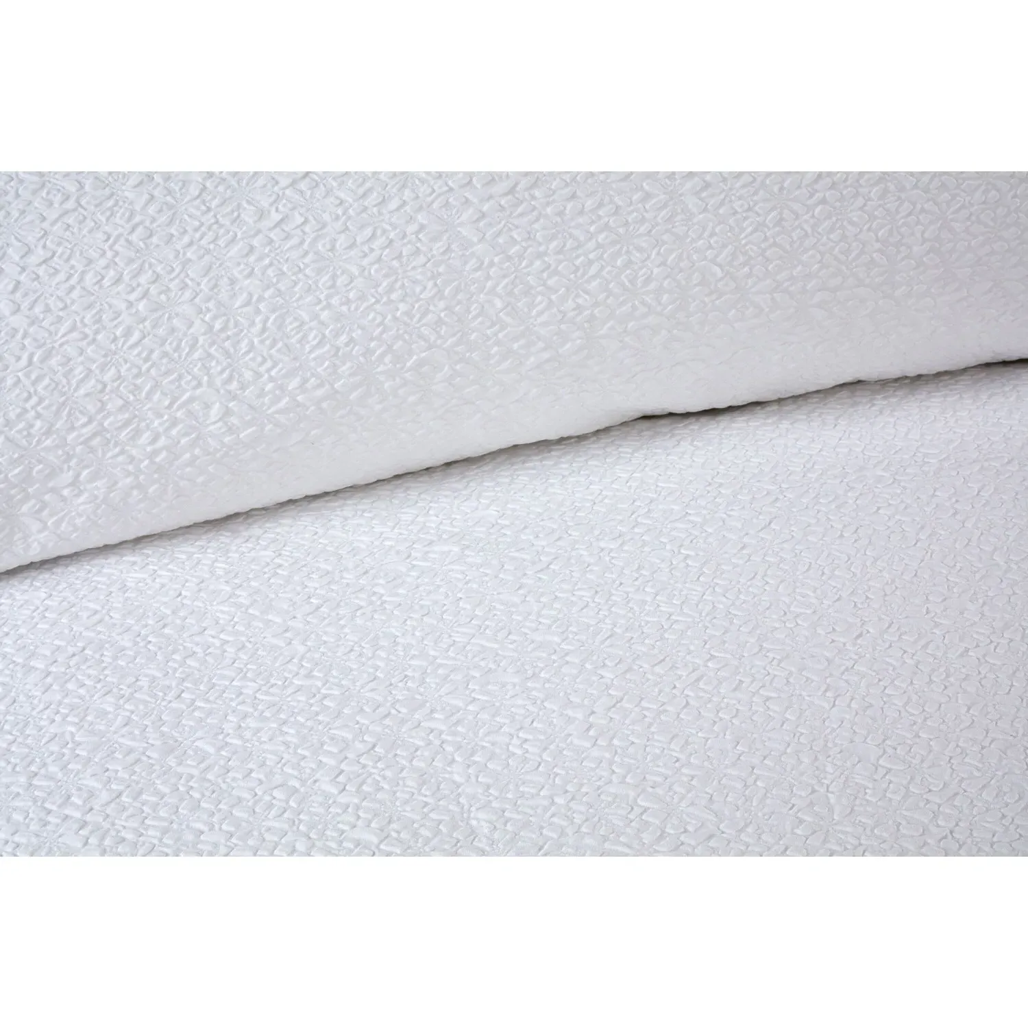 Elise Double Crinkle Duvet Cover Set - White