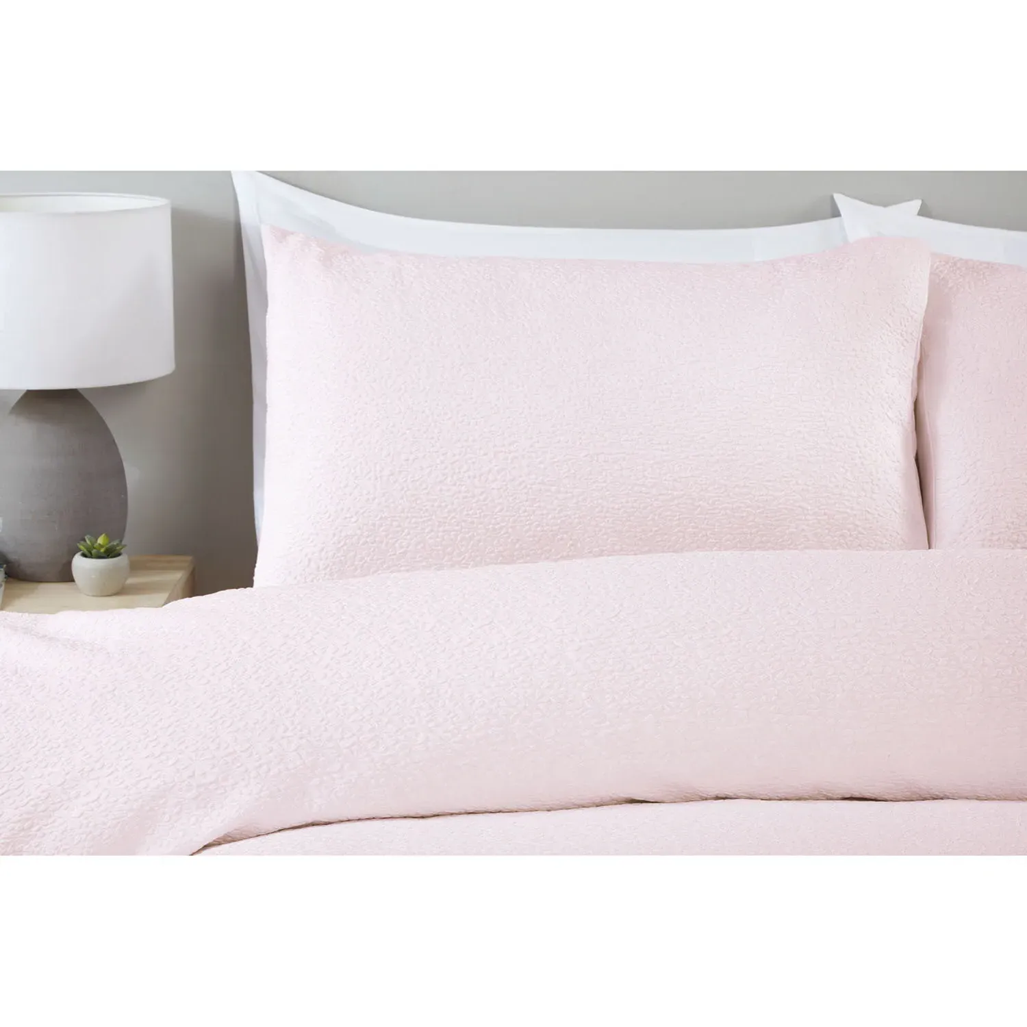 Elise Double Crinkle Duvet Set - Pink