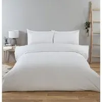 Elise Single Crinkle Duvet Cover Set - White