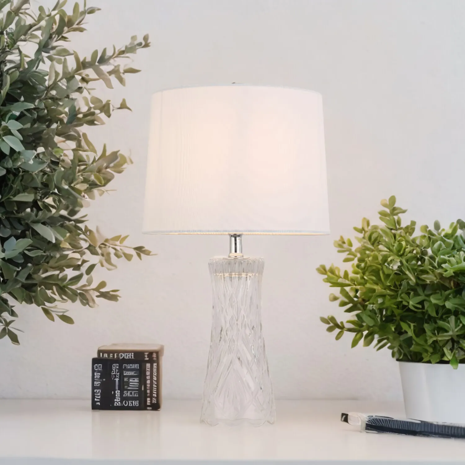 Elise Table Lamp - White