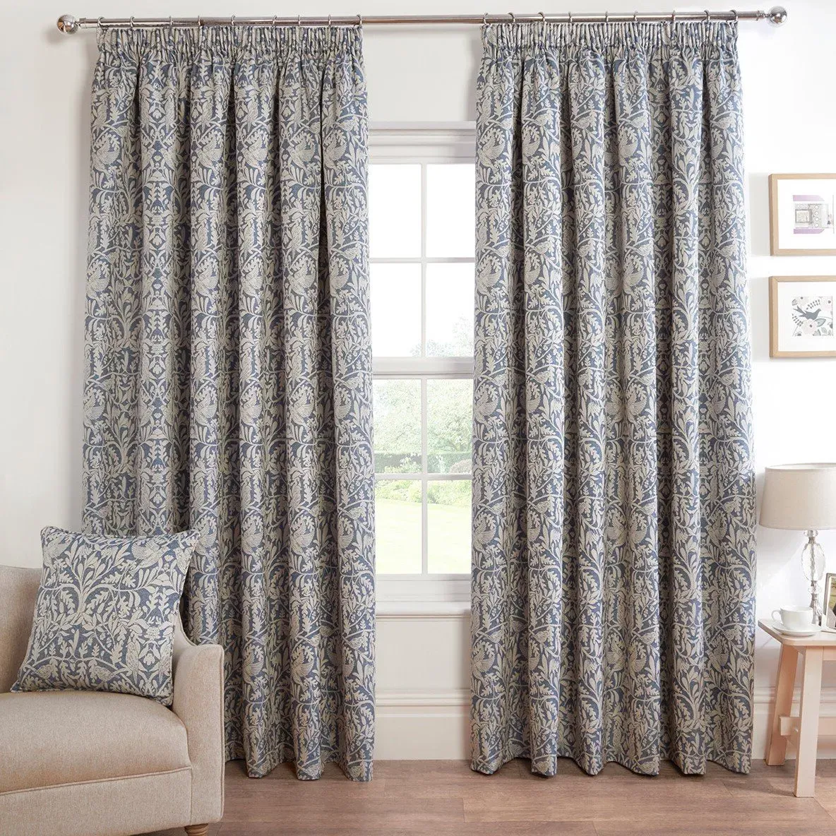 Elmsley Taped Curtain - Navy image
