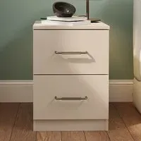 Eloise 2 Drawer Bedside Table - Cashmere