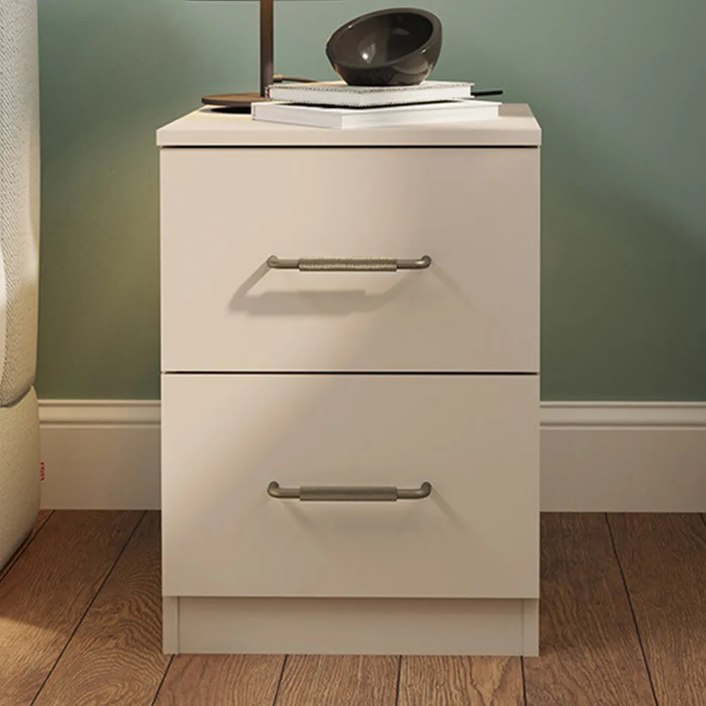 Eloise 2 Drawer Bedside Table - Cashmere image