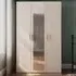 Eloise 3 Door Wardrobe with Mirror - Cashmere