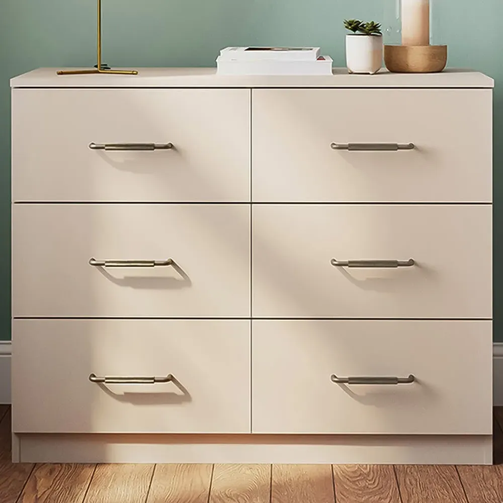 Eloise 6 Drawer Chest of Drawers - Cashmere