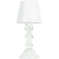 Eloise USB Table Lamp - White, Clear