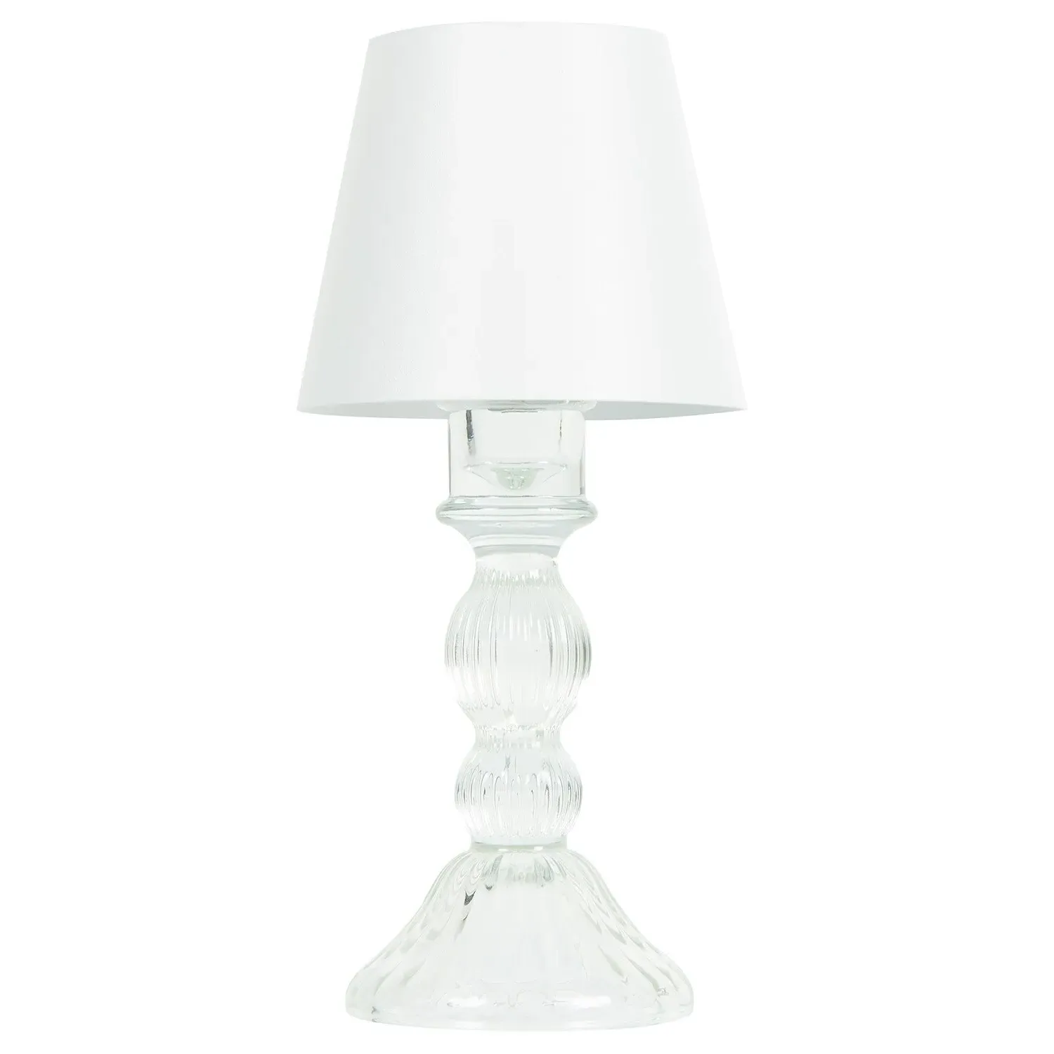 Eloise USB Table Lamp - White, Clear image