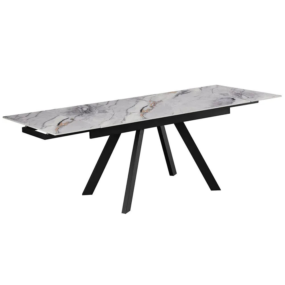 Elora Extendable Dining Table - Grey, Marble