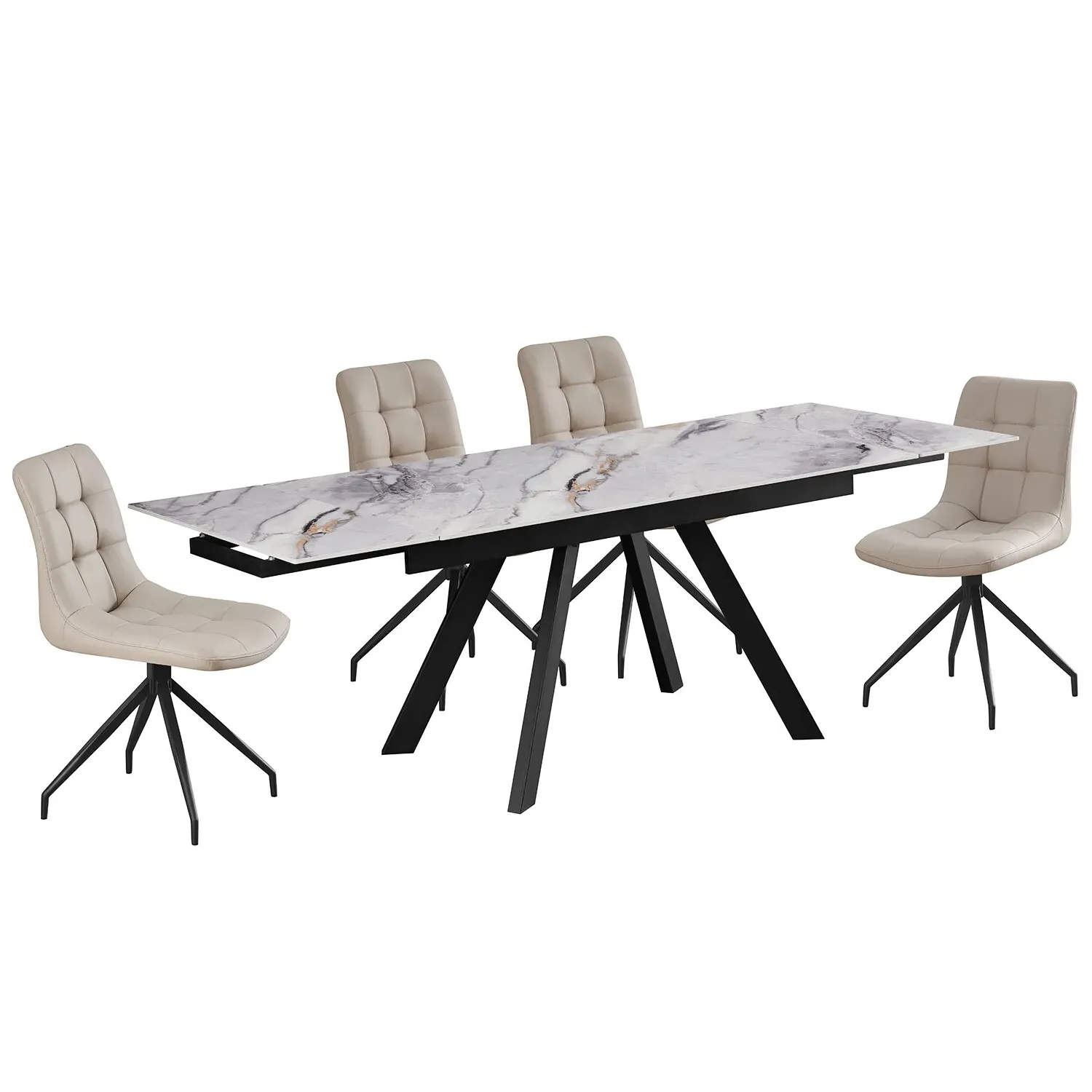 Elora Pair Dining Chairs - Cream