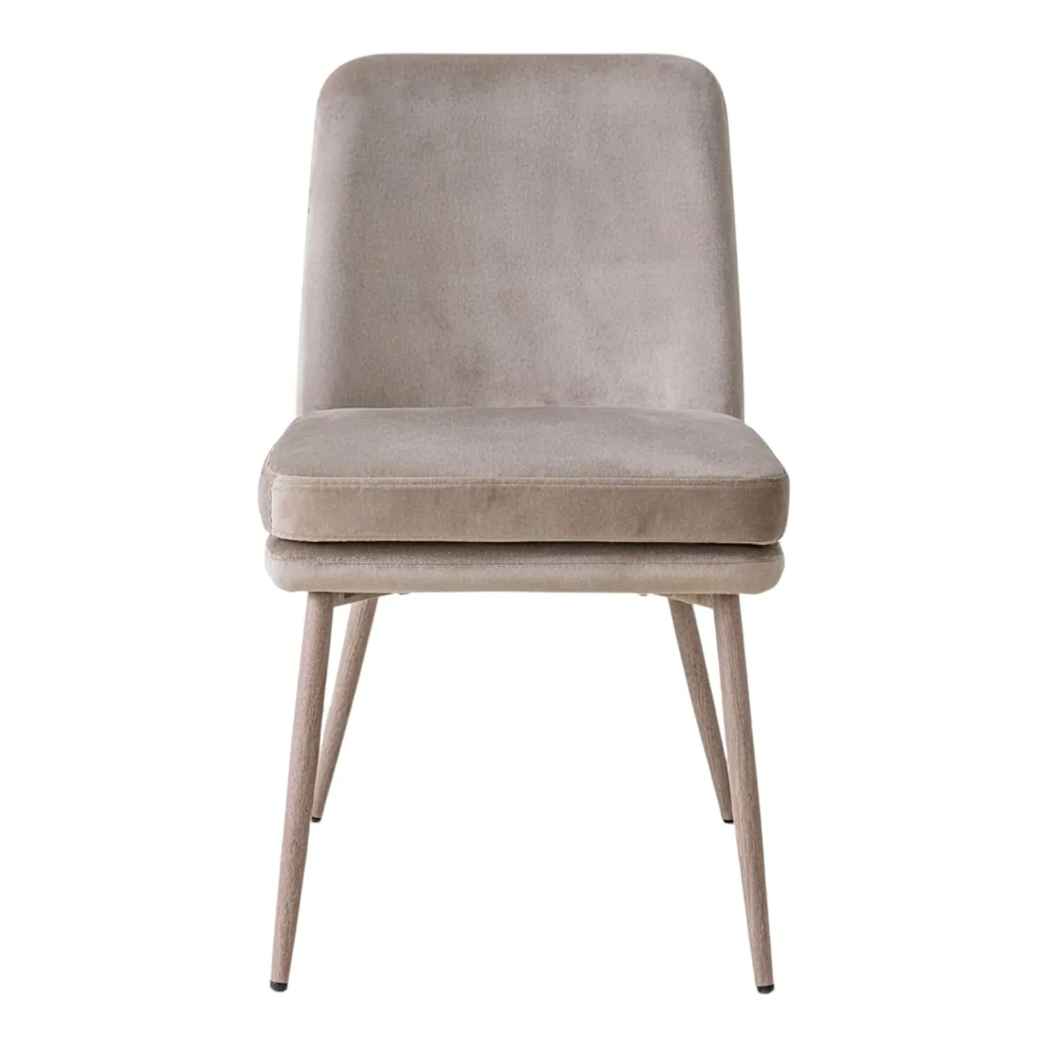 Elowyn Dining Chairs Set of 2 - Taupe, Velvet