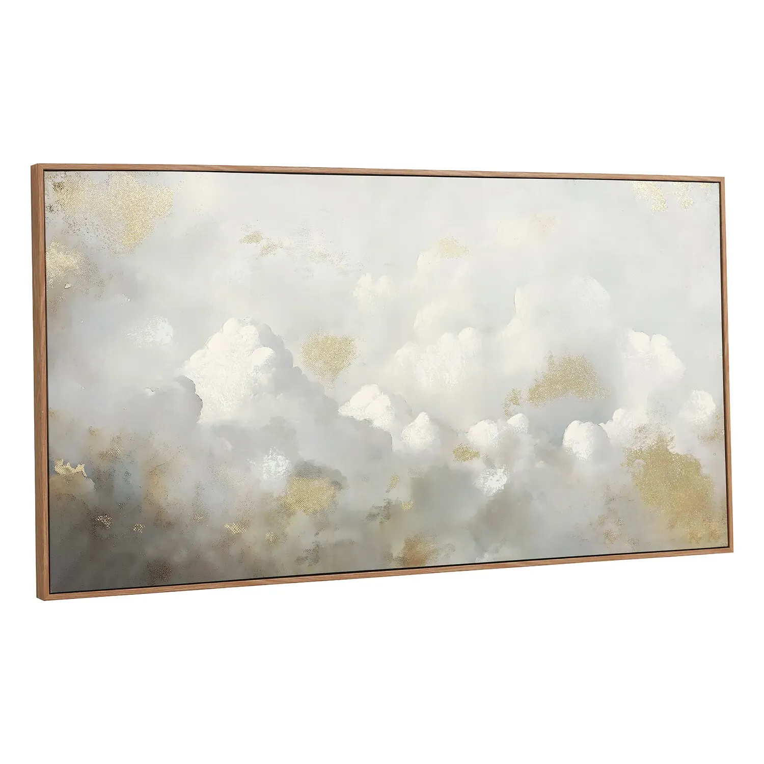 Embellished Cloud Framed Wall Art - Grey