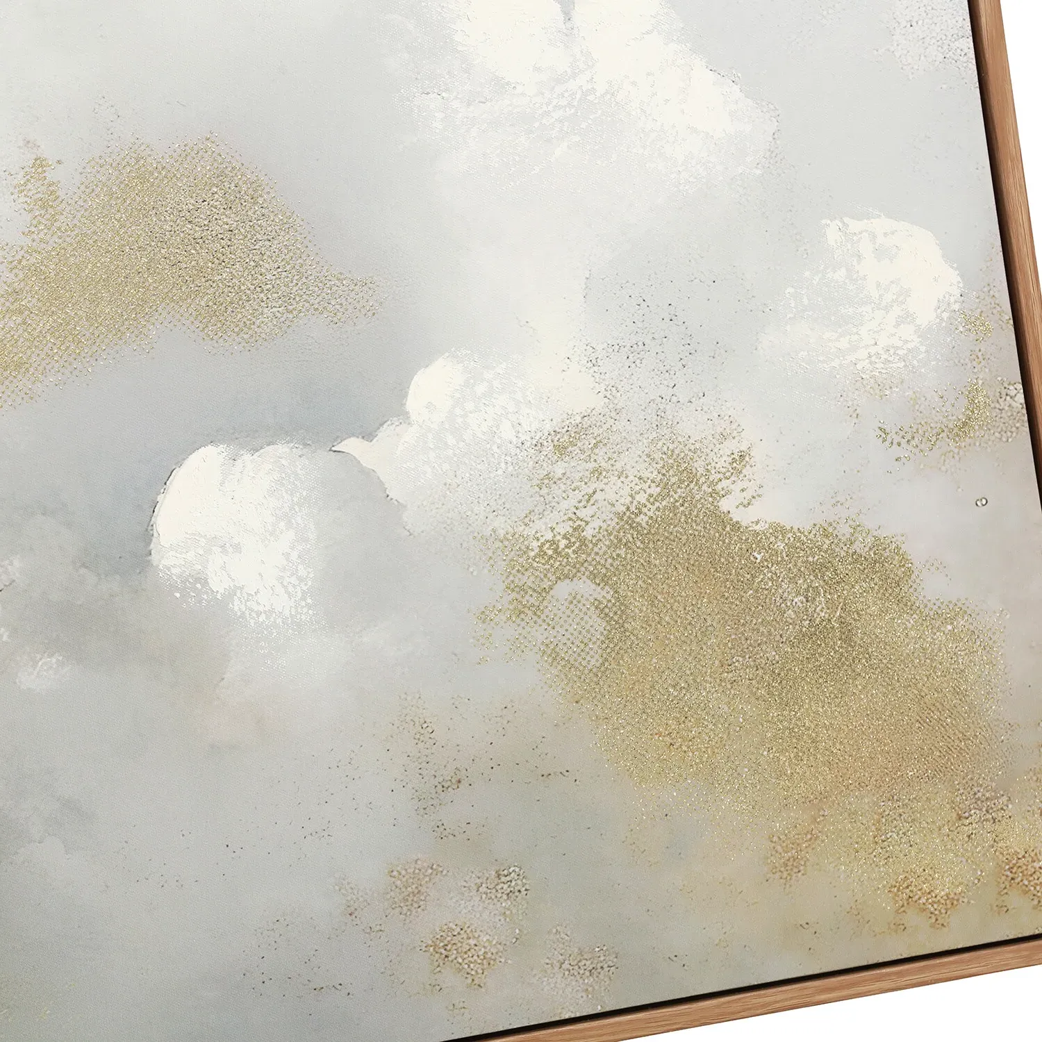 Embellished Cloud Framed Wall Art - Grey