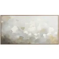 Embellished Cloud Framed Wall Art - Grey