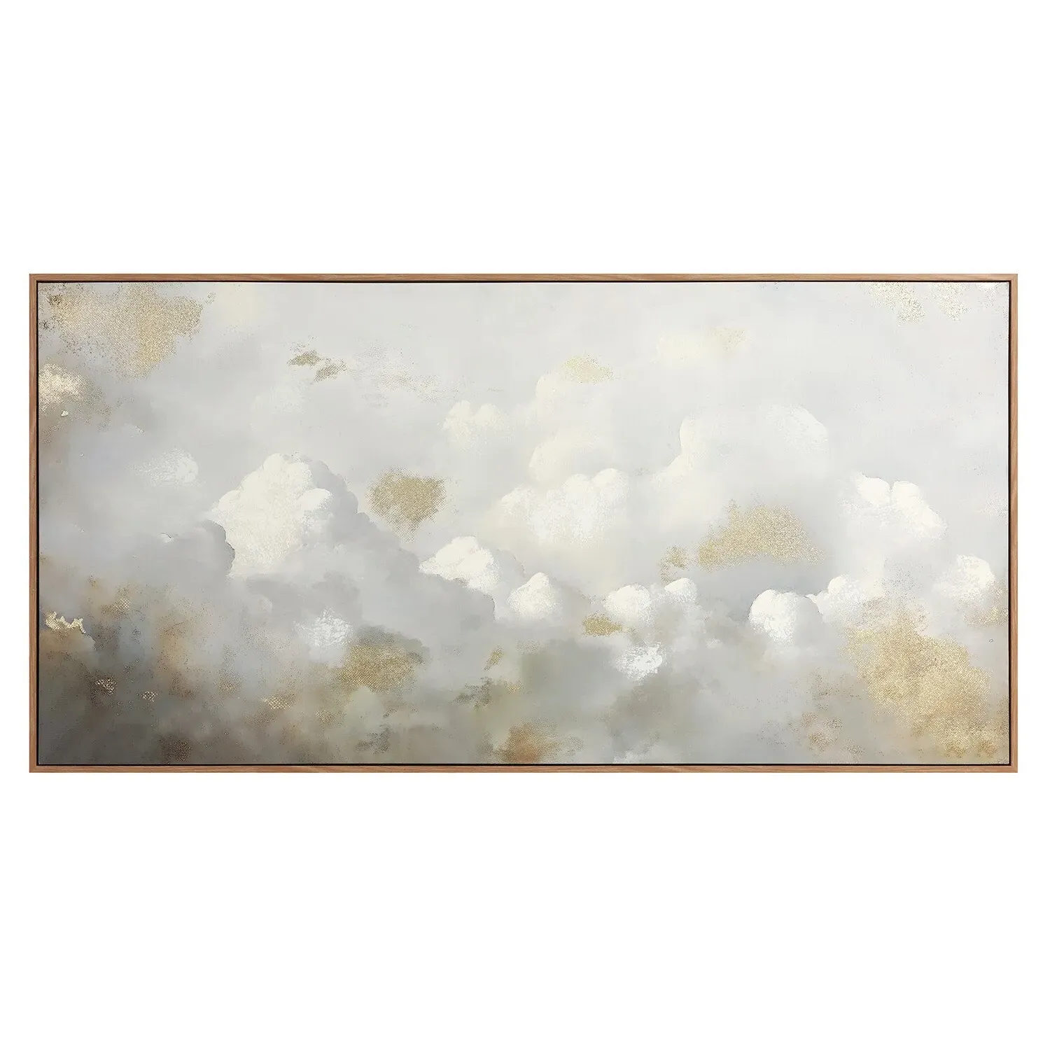 Embellished Cloud Framed Wall Art - Grey image
