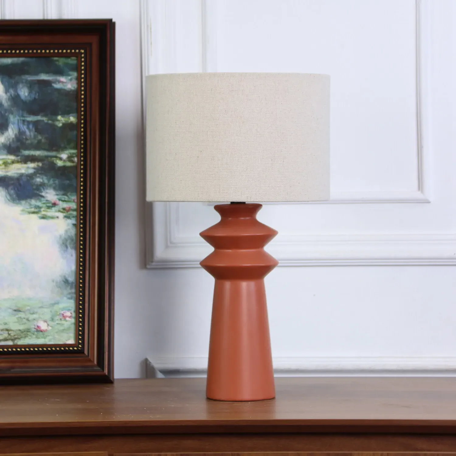 Ember Table Lamp - Brown, Ceramic
