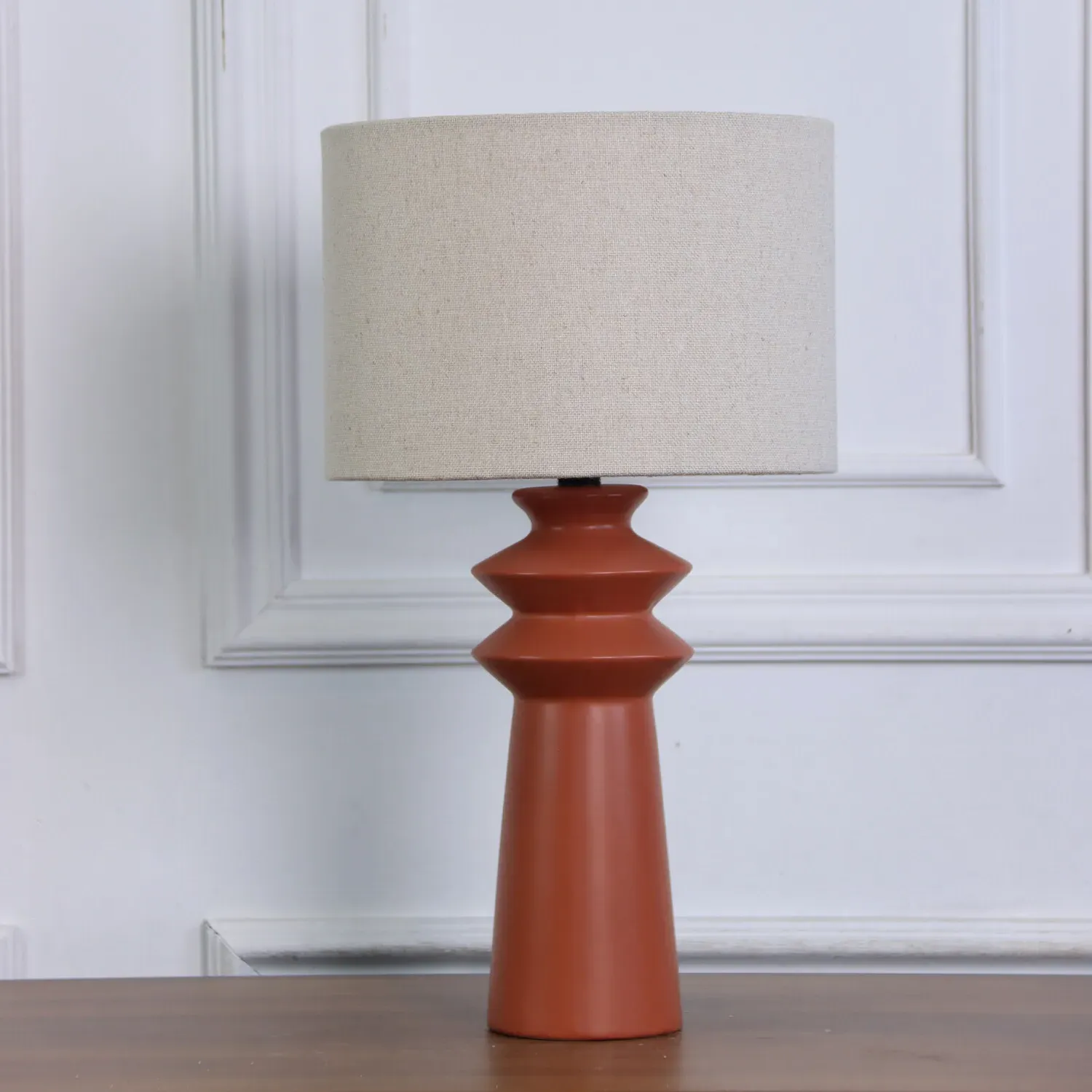 Ember Table Lamp - Brown, Ceramic