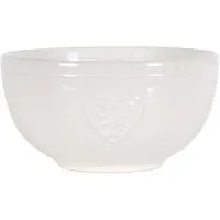 Embossed Heart 5.5" Rice Bowl - White