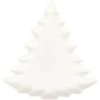 Embossed Xmas Tree Plate - White