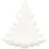 Embossed Xmas Tree Plate - White
