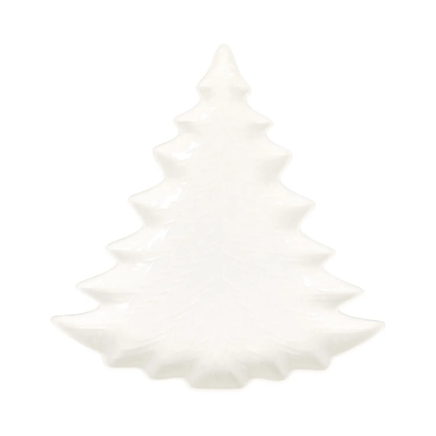 Embossed Xmas Tree Plate - White image