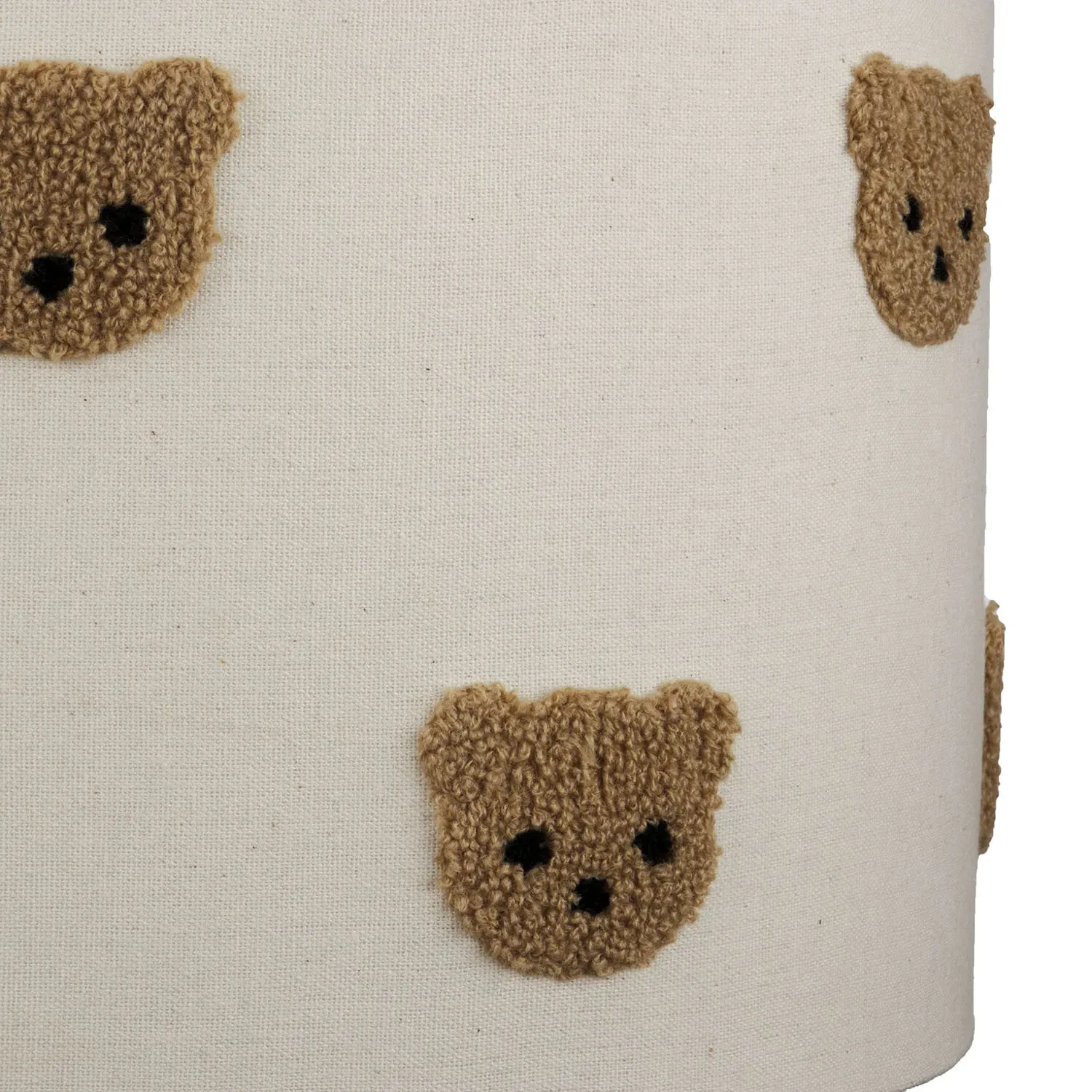 Embroidered Bear Lamp Shade - Brown