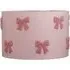 Embroidered Bow Lamp Shade - Pink