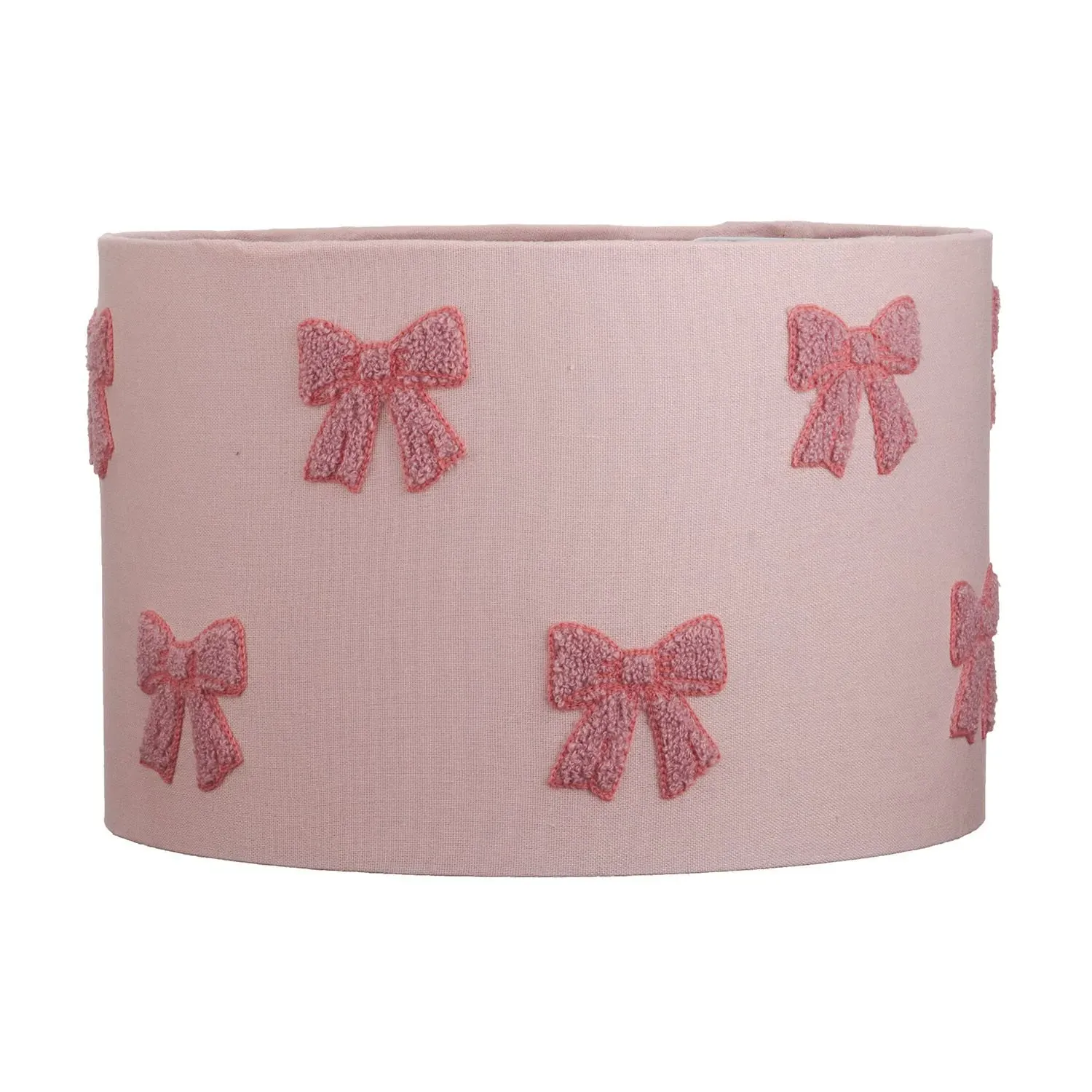Embroidered Bow Lamp Shade - Pink