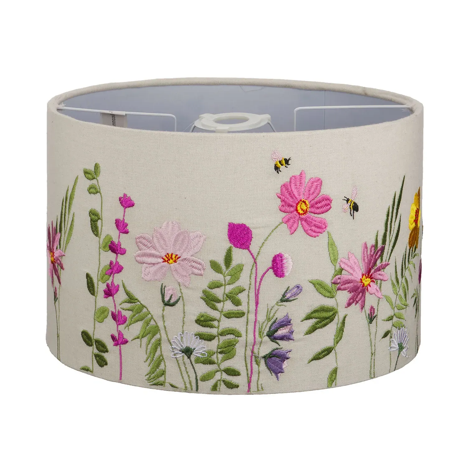 Embroidered Floral Lamp Shade - Multicolour