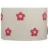 Embroidered Flower Lamp Shade - Pink