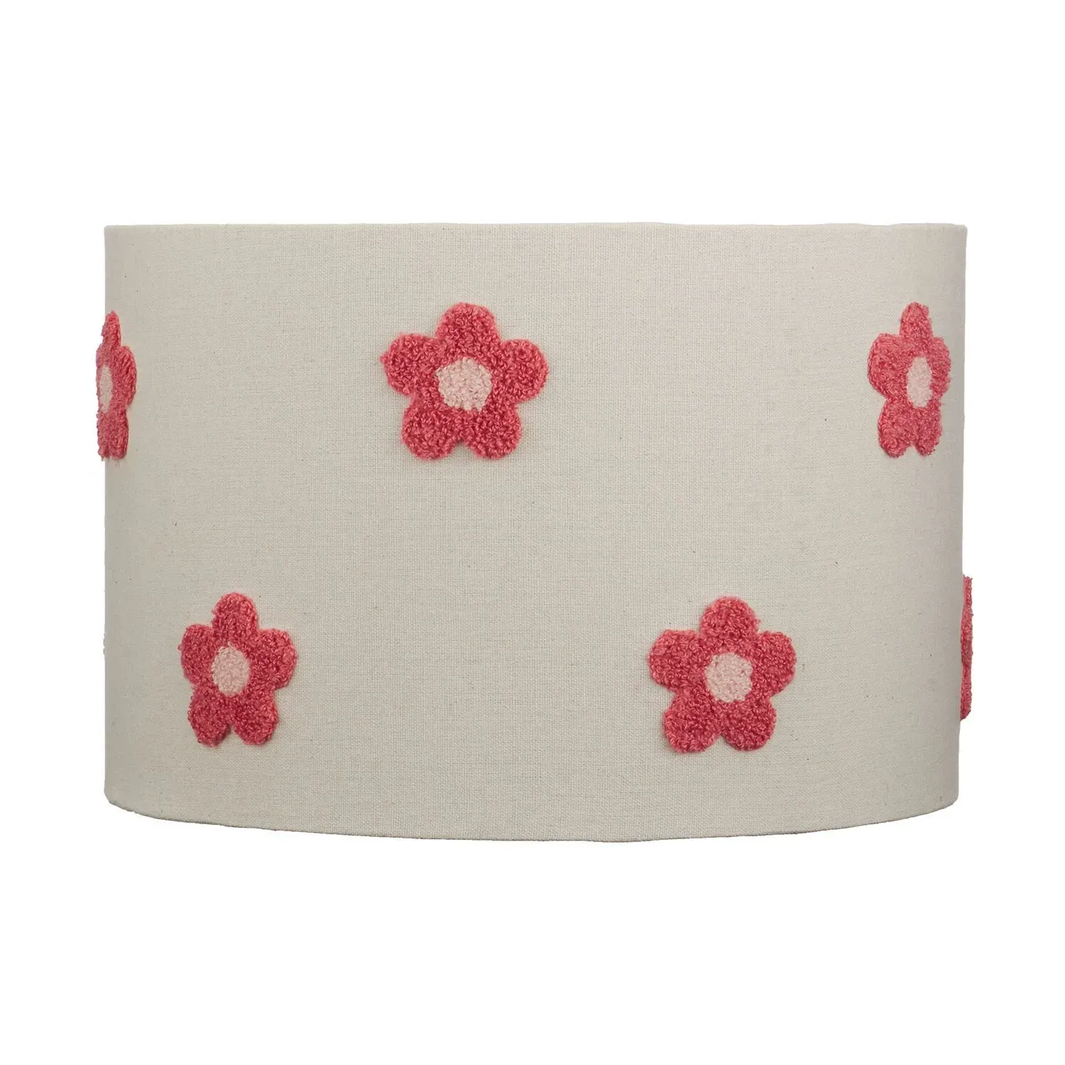 Embroidered Flower Lamp Shade - Pink