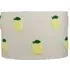 Embroidered Lemon Lamp Shade - Yellow, White