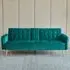 Emerald 3-Seater Sofa Bed with Cup Holder - Green, Velvet