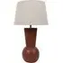 Emerie Fluted Table Lamp - Rust, Ceramic